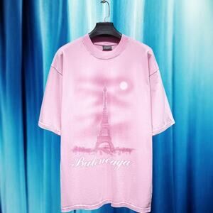 Women's Pink Balenciaga Short Sleeve